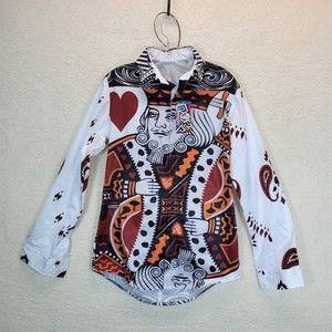 King of Hearts Playing Card Casino Poker Long Sleeve Shirt
